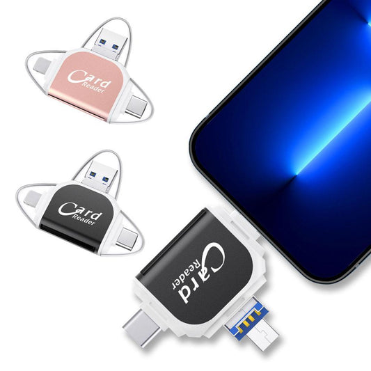 Lecteur de Cartes Micro USB, 4 en 1, pour Smartphones et Ordinateurs.